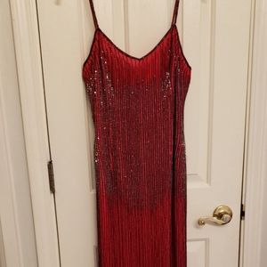 Chaudry beaded evening dress